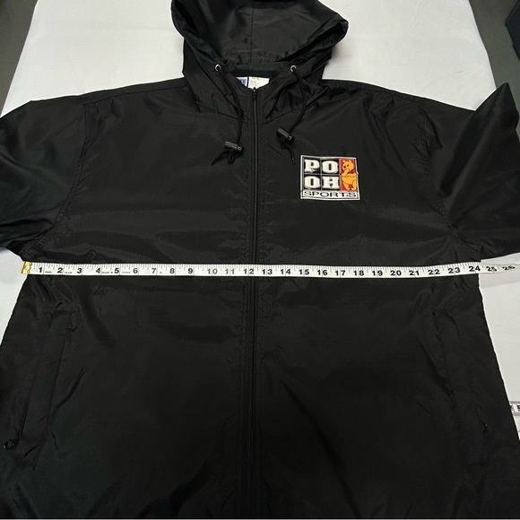 Vintage Disney Winnie the Pooh Adult Windbreaker Rain Jacket Sz M Hood Zip Y2k - Picture 10 of 15